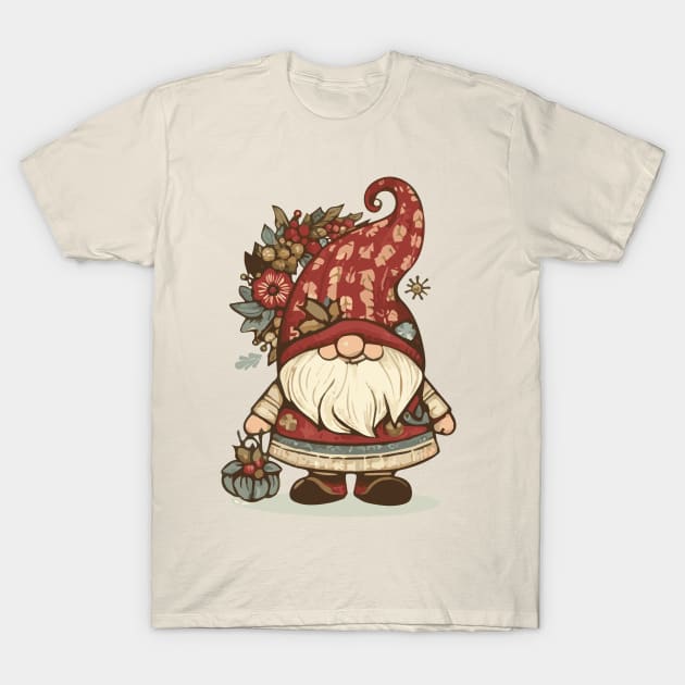 Cottagecore Santa Gnome T-Shirt by Heartsake